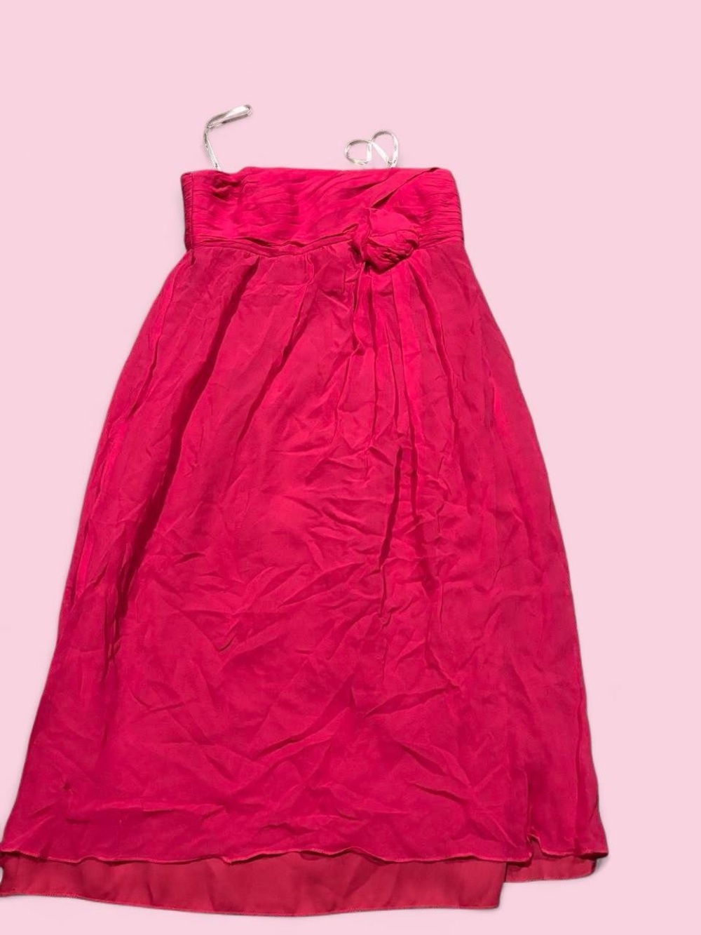 Suzi Chin for Maggy Boutique Fuchsia Strapless Maxi Skirt with Rosette